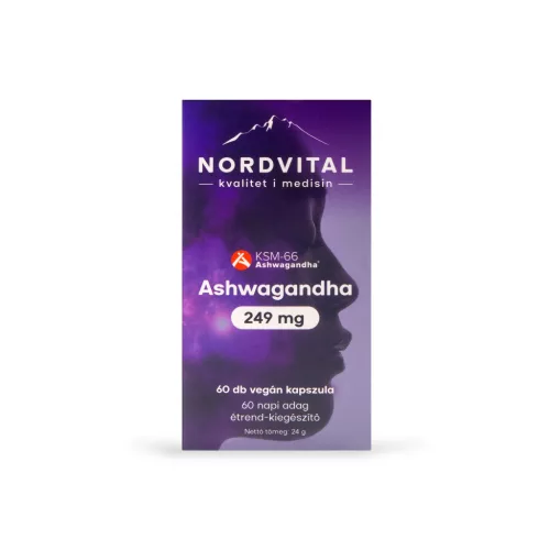 Nordvital Ashwagandha kapszula 249 mg 60 db vegán kapszula