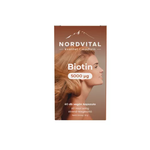 Nordvital Biotin B7-vitamin 60 db vegán kapszula