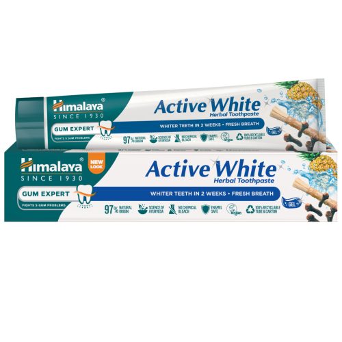 Himalaya Active White fogfehérítő és frissítő gyógynövényes fogkrémgél 75ml