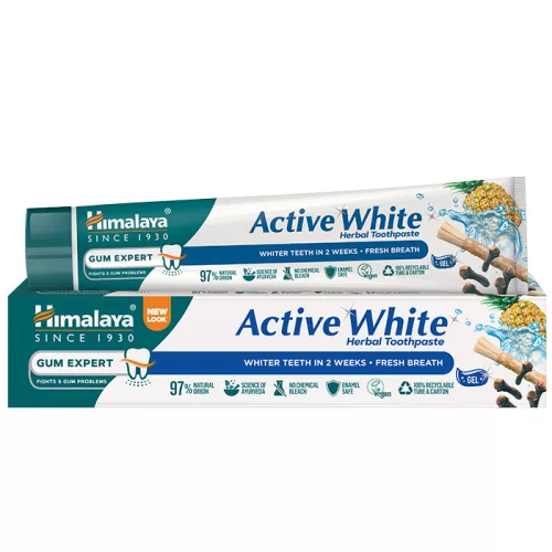 Himalaya Active White fogfehérítő és frissítő gyógynövényes fogkrémgél 75ml