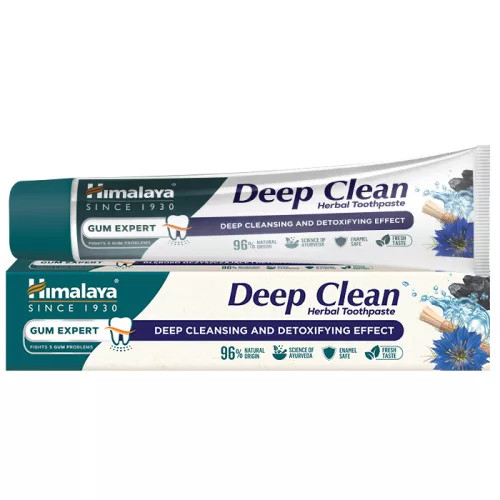 Himalaya Deep Clean faszenes gyógynövényes fogkrém 75ml (szépséghibás)
