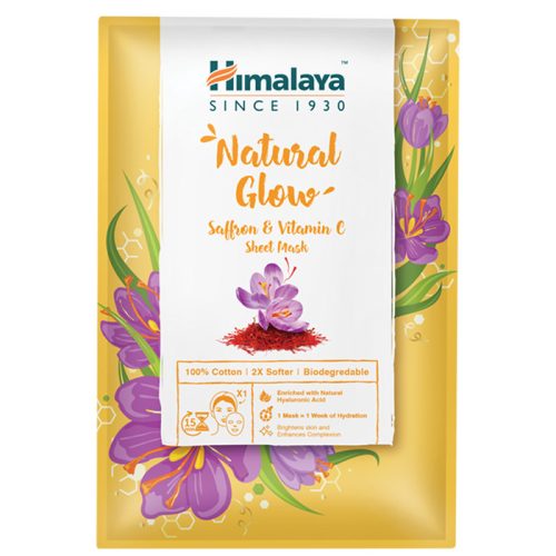 Himalaya Természetes ragyogás textilmaszk sáfránnyal és C-vitaminnal 30ml