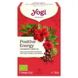   Yogi® Pozitív energia bio tea tőzegáfonyával és hibiszkusszal 30,6 g