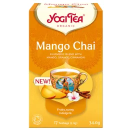 Yogi Tea® Mangó chai bio tea 34 g (szépséghibás)