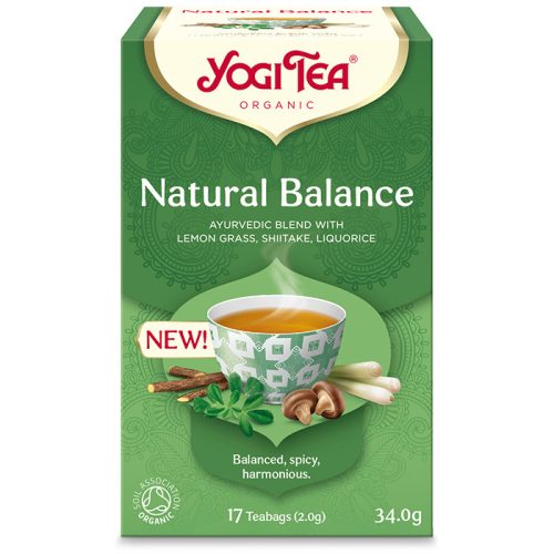Yogi Tea® Természetes egyensúly bio tea shiitake gombával 34g