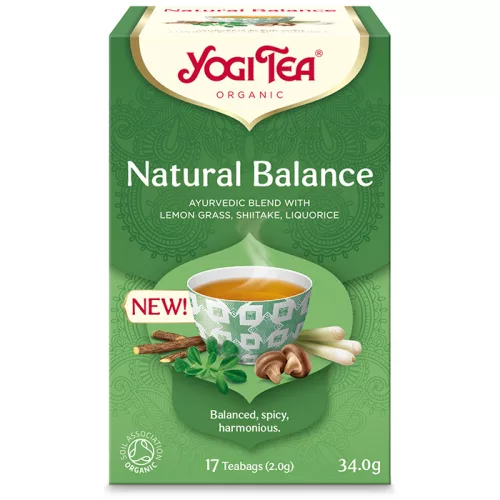 Yogi Tea® Természetes egyensúly bio tea shiitake gombával 34 g