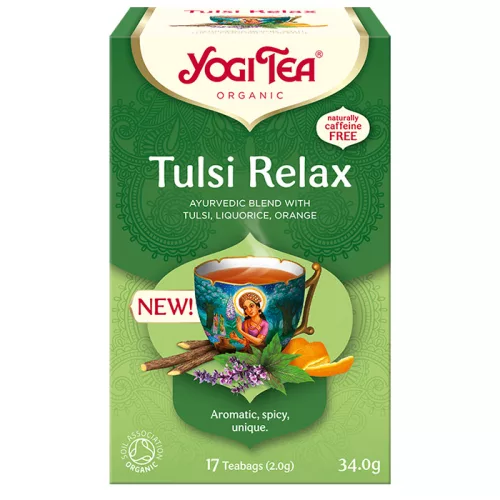 Yogi Tea® Pihentető Tulsi bio tea 34 g (szépséghibás)