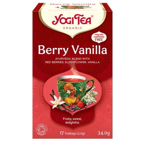 Yogi Tea® Bogyós Gyümölcsös Bio Tea Vaniliával 34g