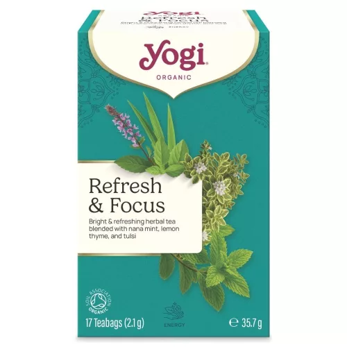 Yogi® Frissesség és fókusz bio tea 35,7 g