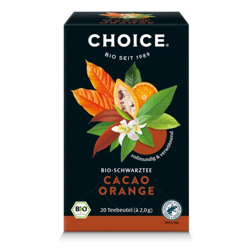 CHOICE® Kakaó-narancs bio fekete tea 40g
