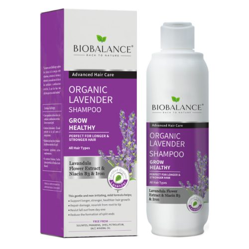 BIOBALANCE HAJERŐSÍTŐ SAMPON BIO LEVENDULÁVAL MINDEN HAJTÍPUSRA 330ML