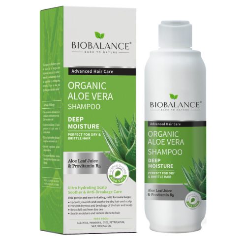 BIOBALANCE HIDRATÁLÓ SAMPON BIO ALOE VERÁVAL SZÁRAZ ÉS TÖREDEZETT HAJRA 330ML