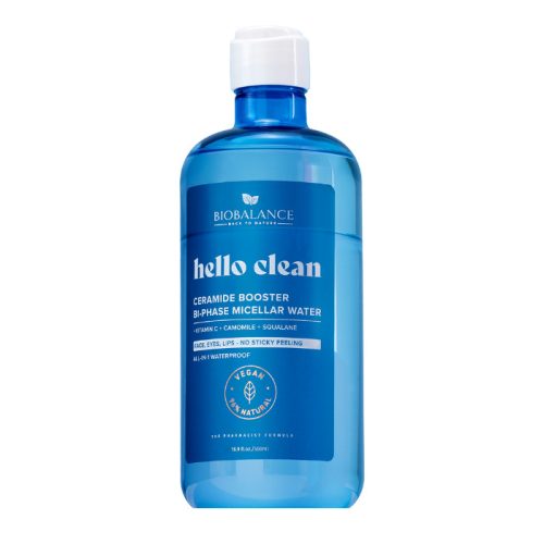 Biobalance Hello Clean Ceramide Booster kétfázisú micellás víz ceramiddal minden bőrtípusra 500 ml