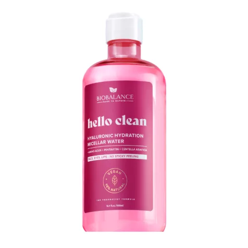BIOBALANCE HELLO CLEAN MICELLÁS ARCLEMOSÓ HIALURONNAL  500ML