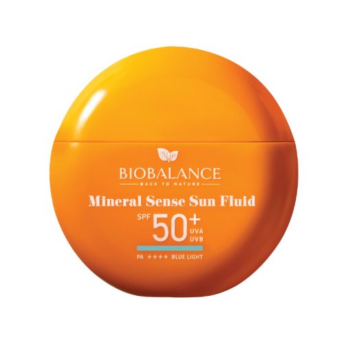 BioBalance Mineral Sense nyugtató vízálló fényvédő fluid arcra természetes fényvédővel SPF50+ 40 ml