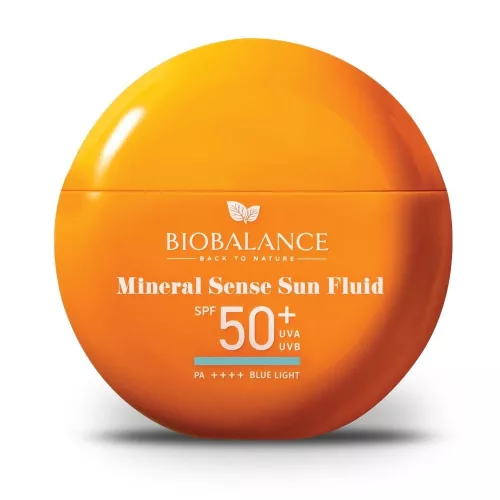 BioBalance Mineral Sense Nyugtató vízálló fényvédő fluid arcra természetes fényvédővel SPF 50+ 40 ml