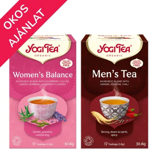 Yogi Tea® Női egyensúly bio tea + Bio tea férfiaknak