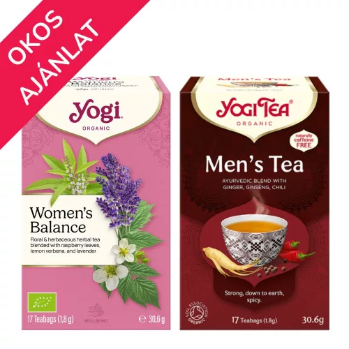 Yogi® Női egyensúly bio tea + Bio tea férfiaknak