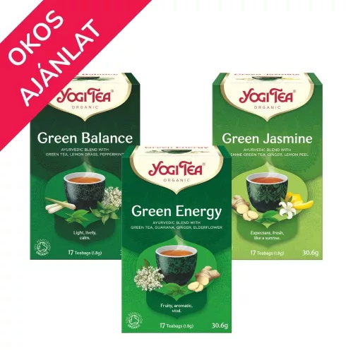 Yogi Tea® Bio zöld tea csomag ( 3 doboz )