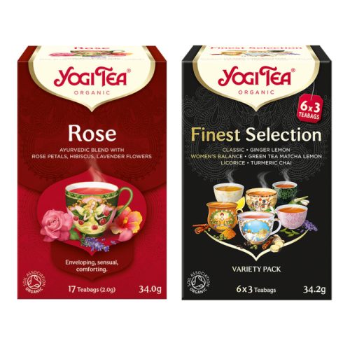 Yogi Tea® Rózsa bio tea + Bio Teaválogatás a legfinomabbakból