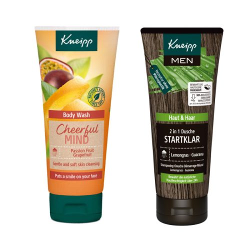 Kneipp Aroma tusfürdő - Cheerful mind 200ml  + Férfi tusfürdő - Energikus kezdet 200ml