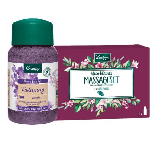 Kneipp Fürdőkristály - Levendula 500g + Masszázsolaj szett 3x20ml