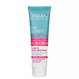   URBAN CARE Szín- és fényvédő öblítés nélküli krémes hajbalzsam kókuszolajjal és aloe verával 150 ml