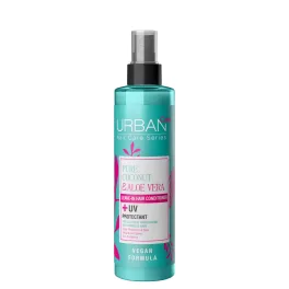   URBAN CARE Szín- és fényvédő öblítés nélküli hajápoló spray kókuszolajjal és aloe verával 200 ml