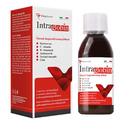 Intraglobin szerves vasat tartalmazó étrend-kiegészítő szirup 200 ml