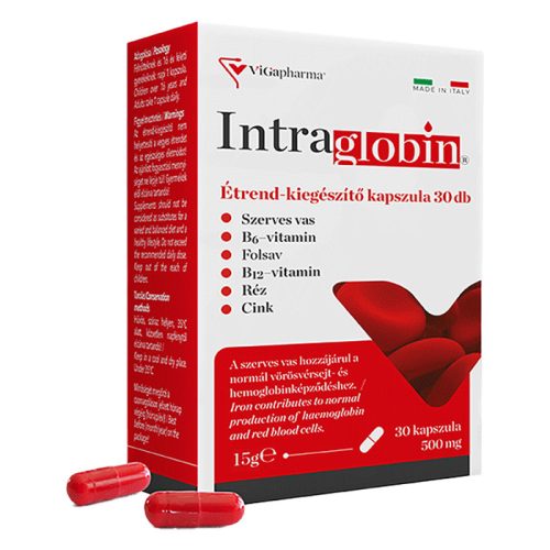 Intraglobin® szerves vasat tartalmazó étrend-kiegészítő kapszula 30db