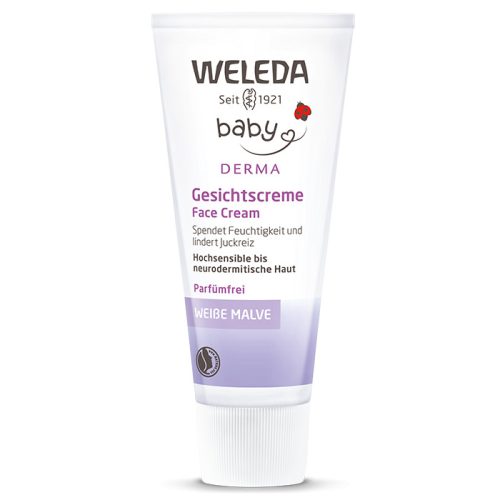 Weleda Bio fehér mályvás natúr baba arckrém érzékeny, ekcémás bőrre 50ml