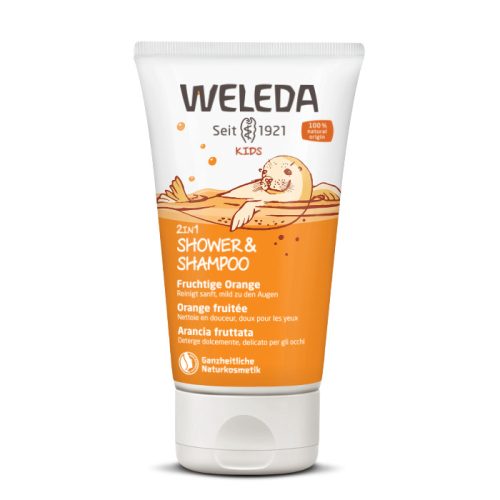 Weleda Gyümölcsös narancs 2in1 tusfürdő és sampon 150ml