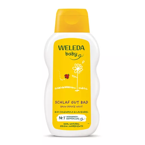 Weleda Bio körömvirágos jó éjszakát esti babafürdető levendulával 200 ml