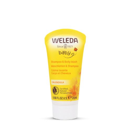Weleda Bio körömvirágos natúr baba tusfürdő és sampon 20ml